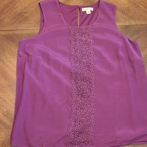 Coldwater Creek Women's Purple Tank XL